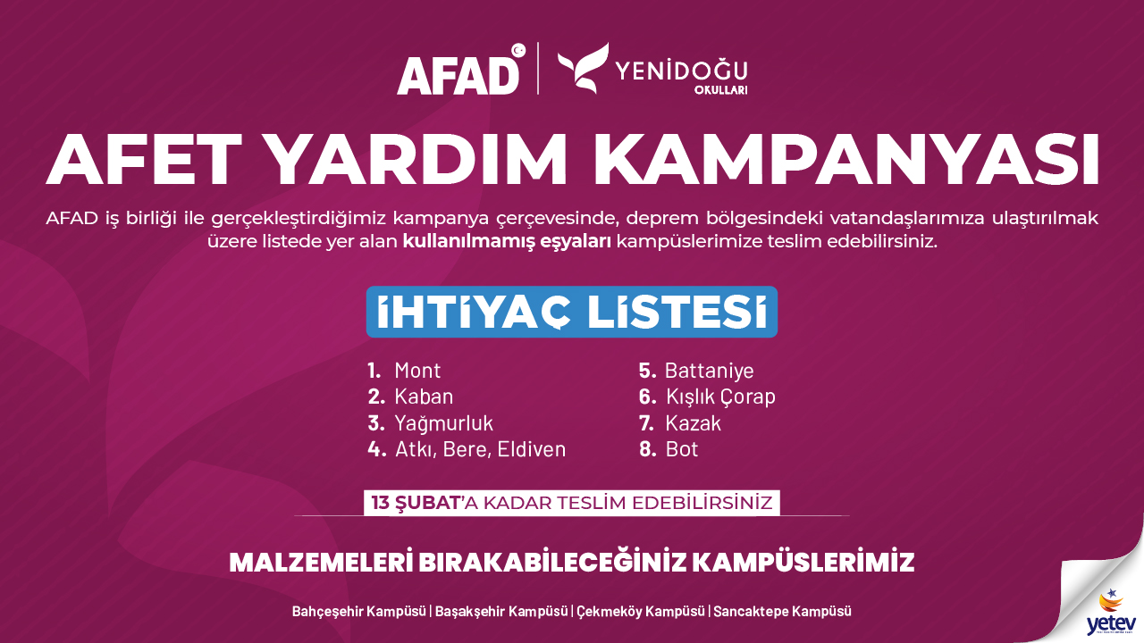 Afet Yardım Kampanyası